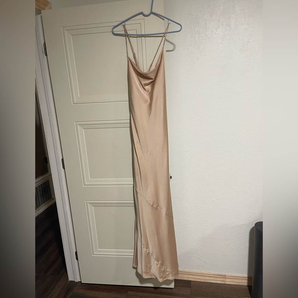 Show me your mumu champagne luxe bridesmaid dress